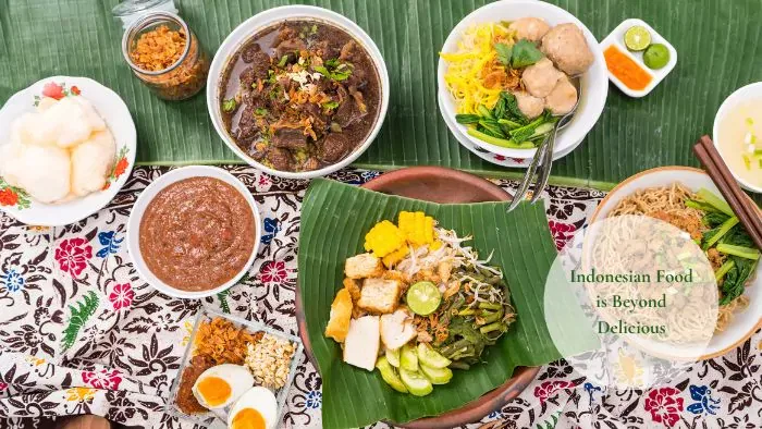 Indonesian meals are often served in a family-style setting