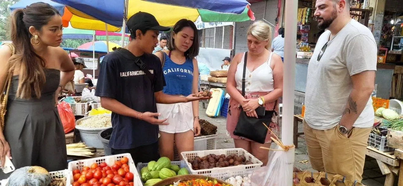 a local market visit for the morning class