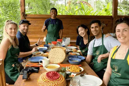 enjoying meals that you cooked