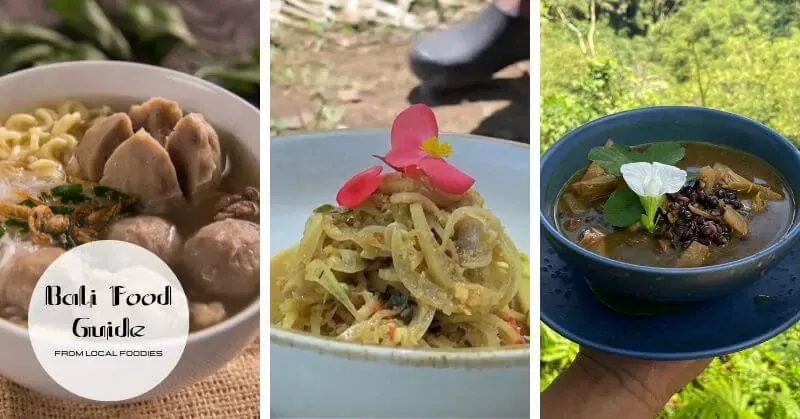 balinese soups: Bakso, Ares, Jukut Undis