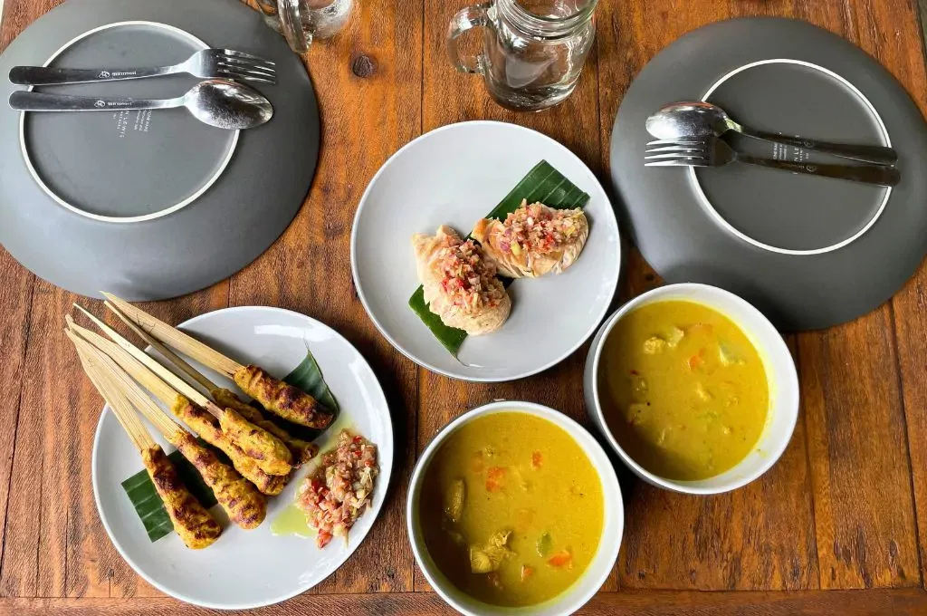 regular or non-vegan varieties menu during the class