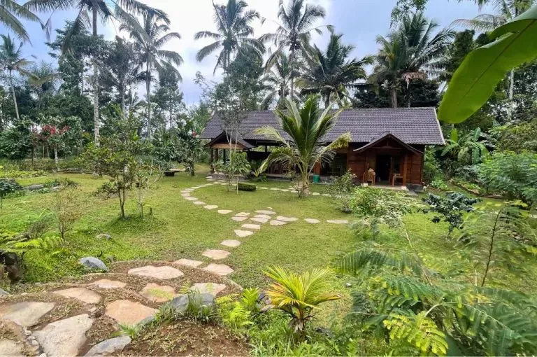 the cooking is located in the middle of organic farm in ubud