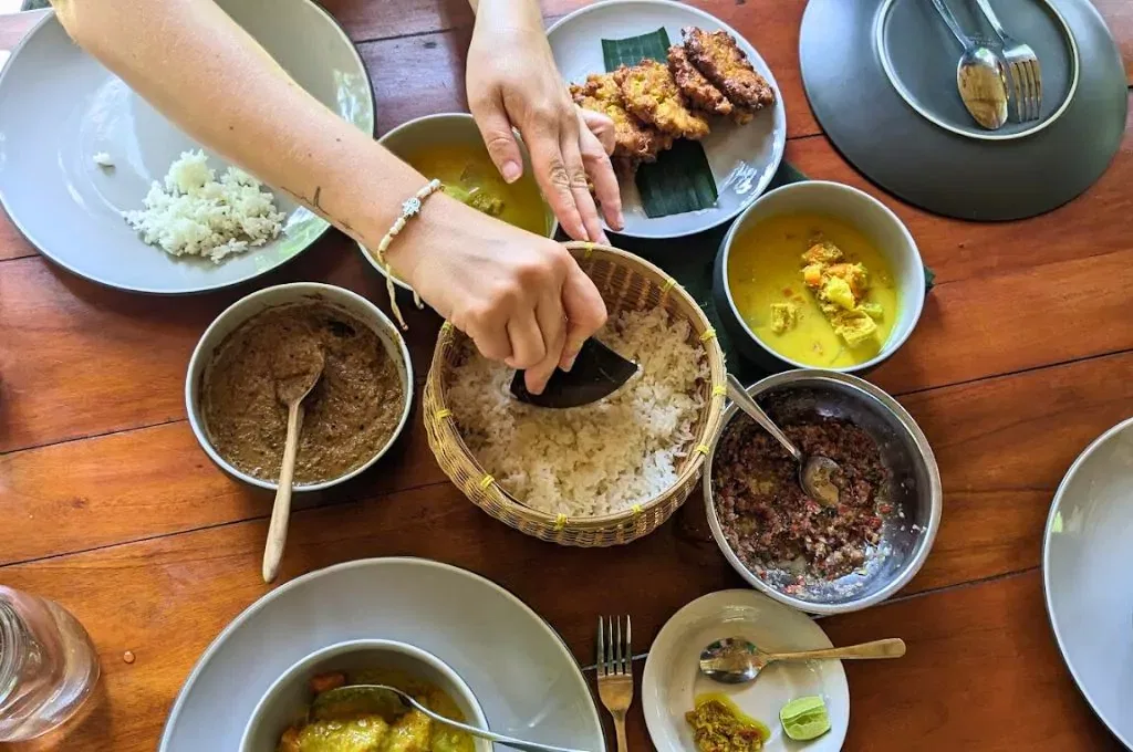 vegan varieties menu during the class