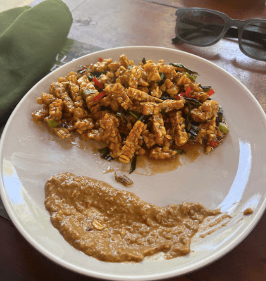 A dish made by students in bali cooking class