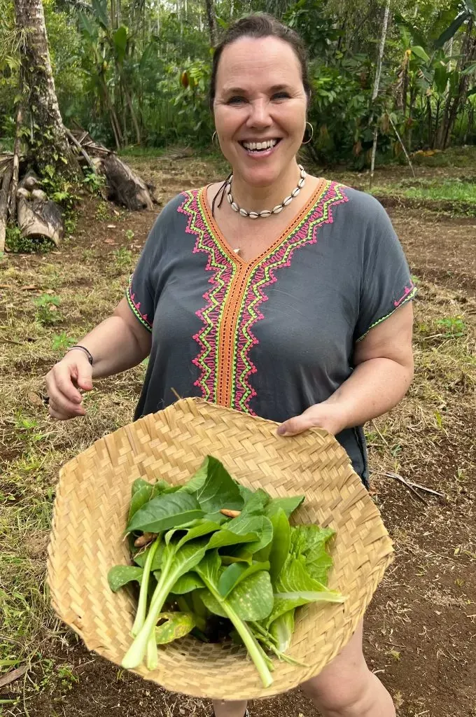 fresh picked veggies from the farm tours