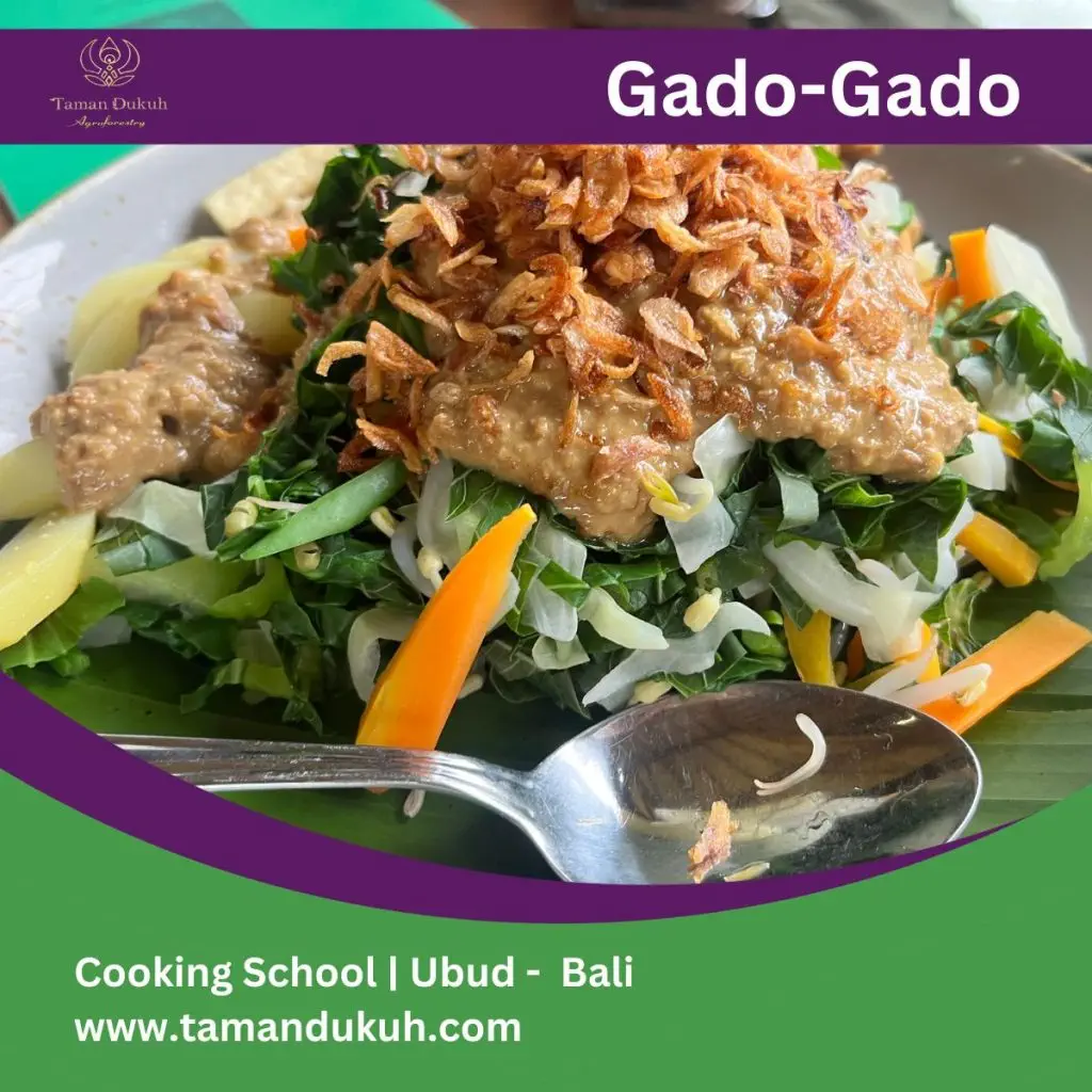 Couples Cooking Classes And Romantic Dinner in Ubud-Bali 17 gado-gado salad dish