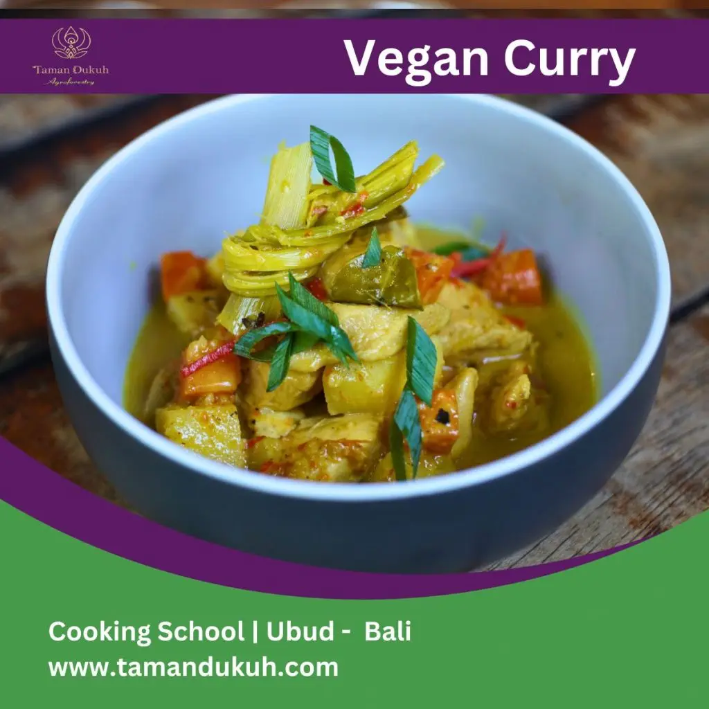 Couples Cooking Classes And Romantic Dinner in Ubud-Bali 28 taman dukuh balinese vegan curry