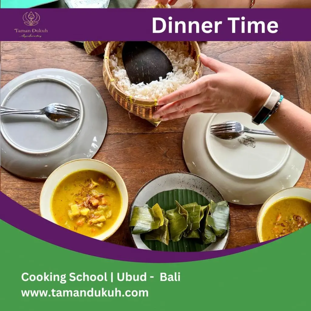 Couples Cooking Classes And Romantic Dinner in Ubud-Bali 32 taman dukuh dinner time