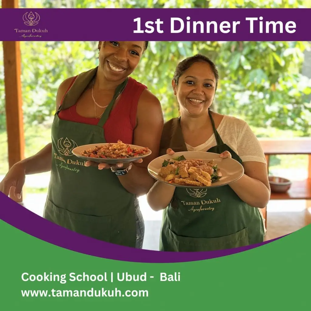 Couples Cooking Classes And Romantic Dinner in Ubud-Bali 21 taman dukuh first dinner time