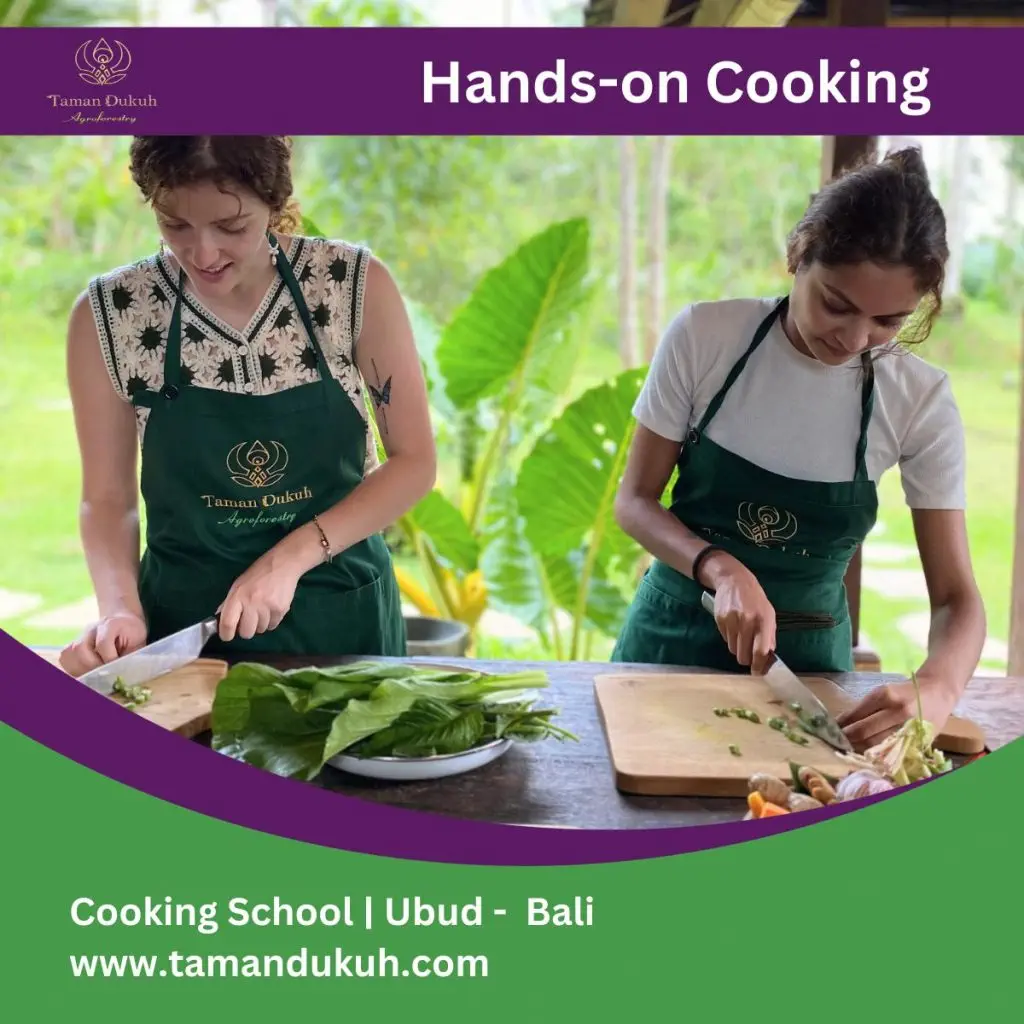 Vegetarian Cooking Class in Ubud-Bali 9 taman dukuh hands on cooking