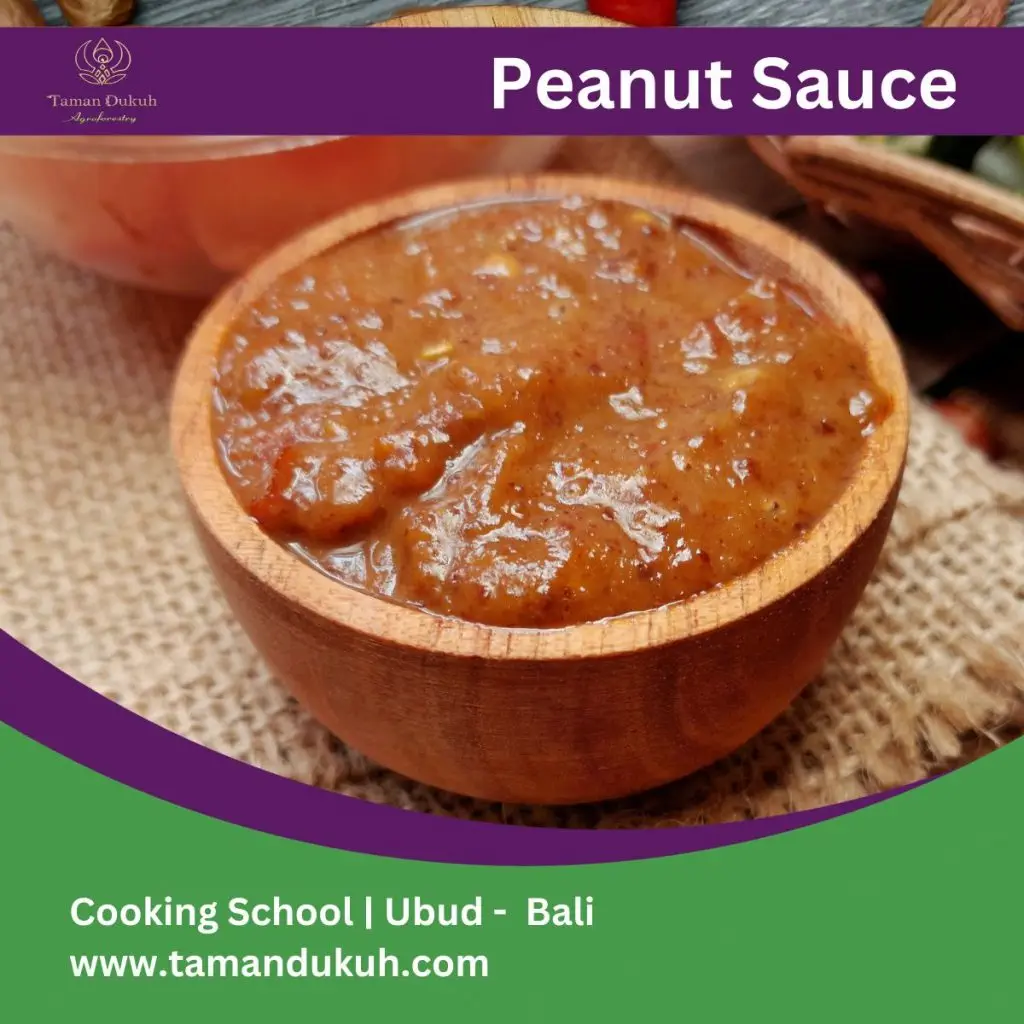 Couples Cooking Classes And Romantic Dinner in Ubud-Bali 16 taman dukuh peanut sauce