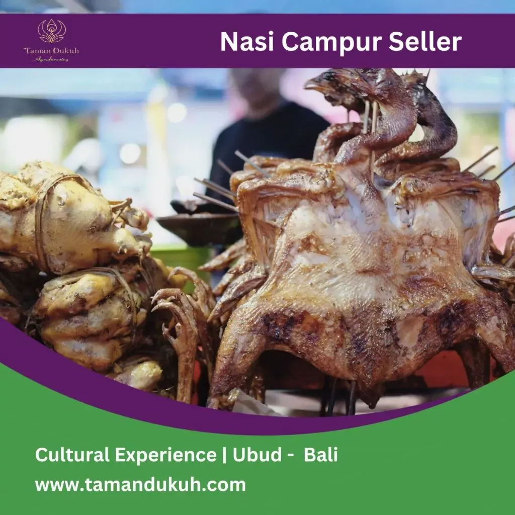 Taman Dukuh Food Tours - Nasi Campur seller
