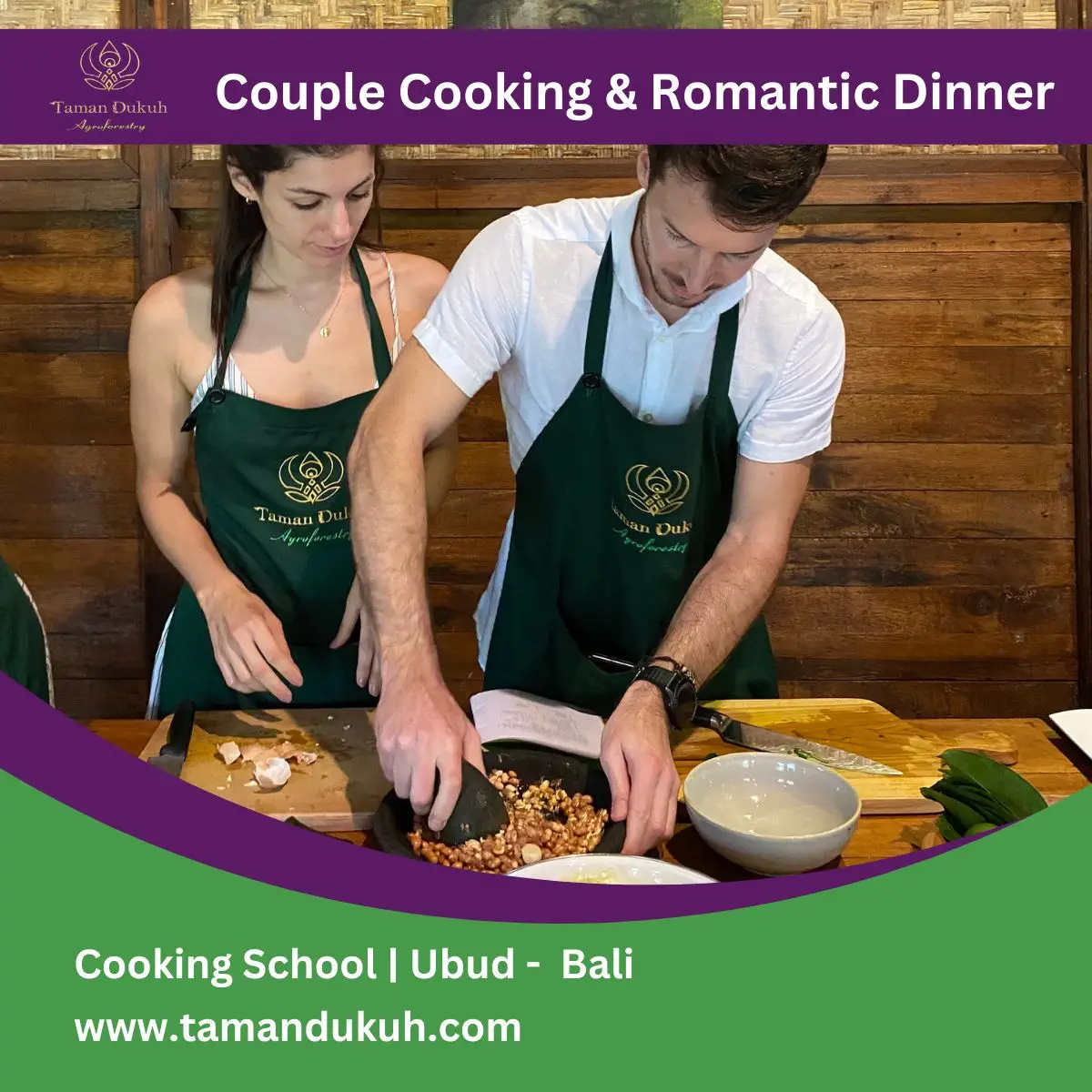 Couples Cooking Classes And Romantic Dinner in Ubud-Bali 1 Couple Cooking & Romantic Dinner