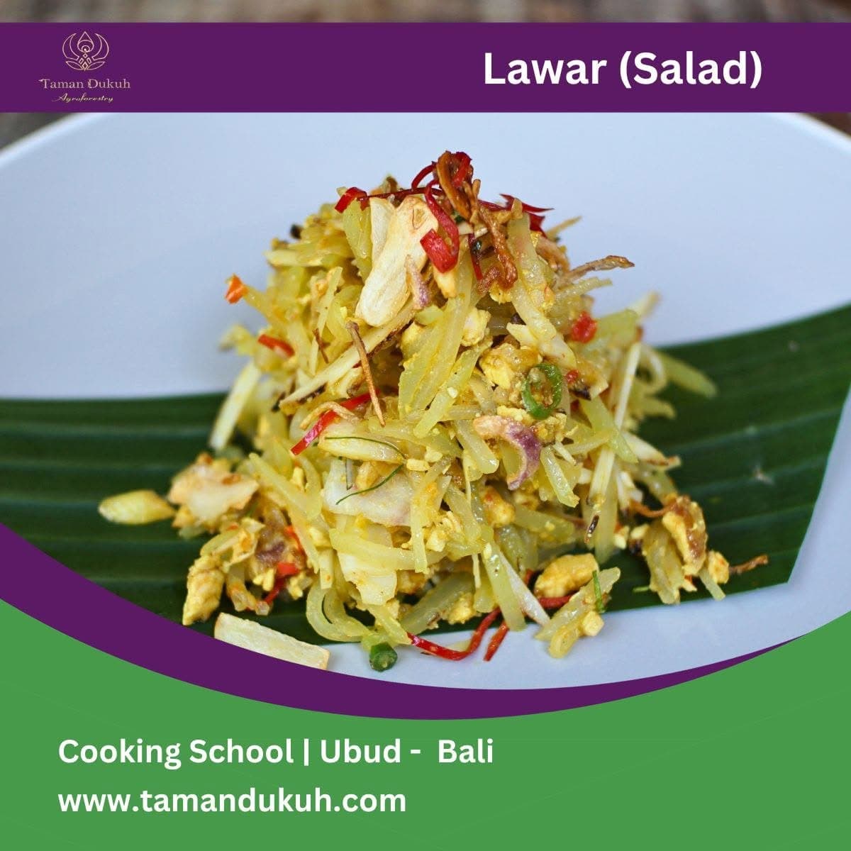 Meat-Lovers Balinese Cooking 14 Taman Dukuh Lawar or Salad Dish
